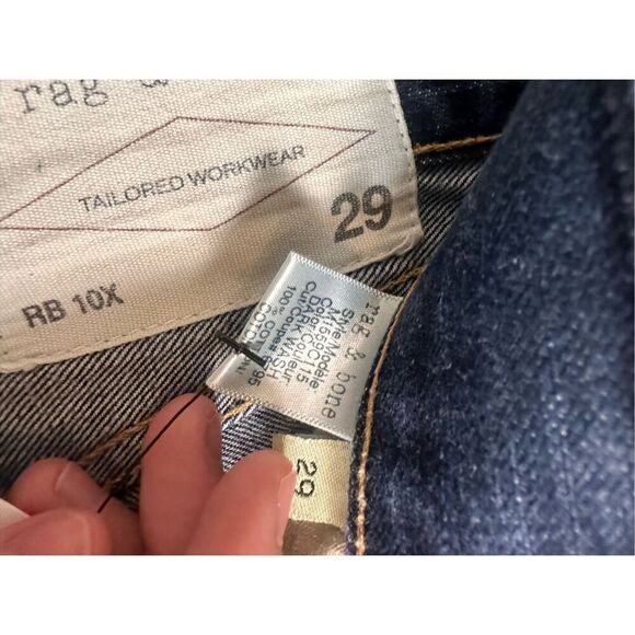 NEW Rag & Bone RB 10X Classic Straight Leg Tailored Workwear l Jeans 29 - Picture 6 of 9